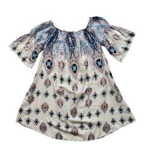 UMGEE Women's Floral Bell Sleeves Off-Shoulder Blouse Size Small